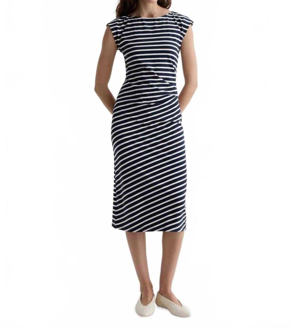 NEW AG JEANS aja midi dress in navy